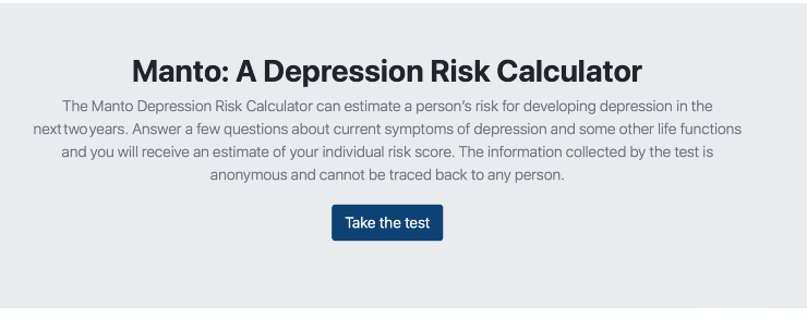 Manto, il test sul rischio depressione